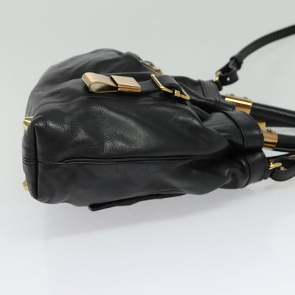 Chloe Victoria Handbag Leather, BLACK, LEATHER, Handbag