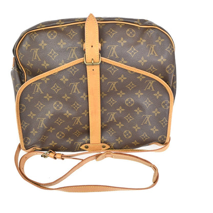 Louis Vuitton Saumur Handbag Monogram Canvas, BROWN, CANVAS, Shoulder bag