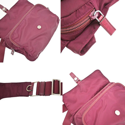 Prada Buckle Messenger Bag Tessuto, BURGUNDY, SYNTHETIC, Crossbody bag