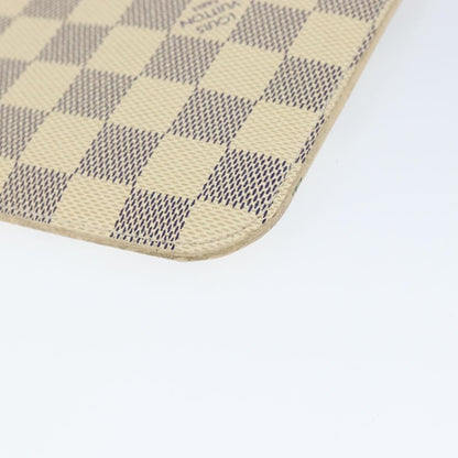 Louis Vuitton Neverfull Pochette Damier, WHITE, CANVAS, Clutche & pouche