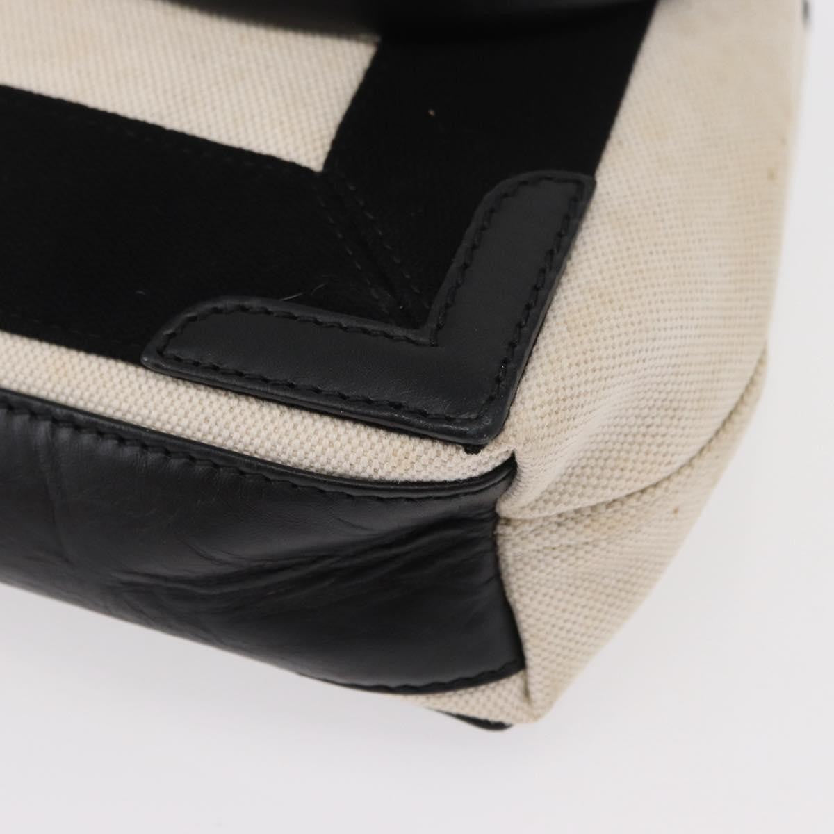 Balenciaga Navy Cabas Canvas with Leather, WHITE, CANVAS, Tote bag