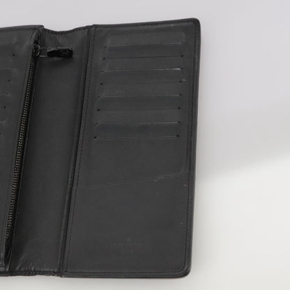 Louis Vuitton Brazza Long Bifold wallet Monogram shadow, BLACK, LEATHER, Wallets