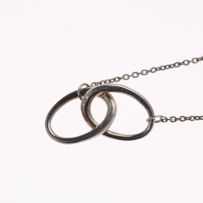 Tiffany & Co. Elsa Peretti Double Loop Pendant Necklace Silver 925, SILVER, SILVER, Necklace
