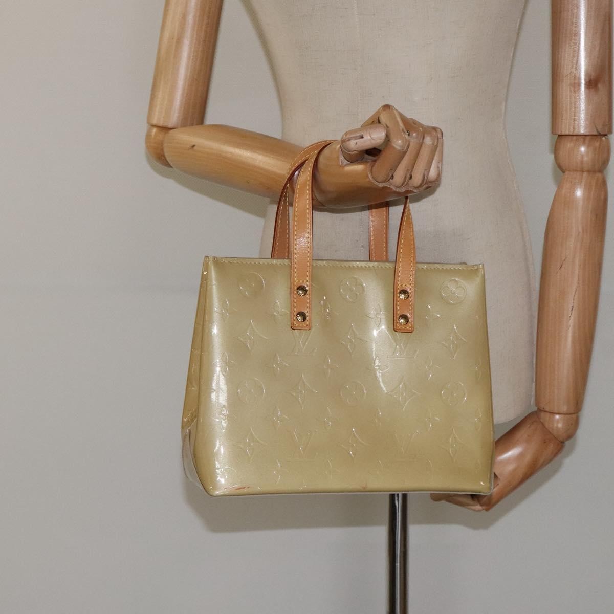 Louis Vuitton Reade Handbag Monogram Vernis, BEIGE, PATENT_LEATHER, Handbag