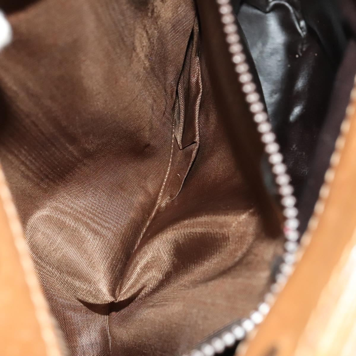 Celine Macadam Shoulder Bag Leather, BEIGE, CANVAS, Shoulder bag