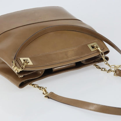 Salvatore Ferragamo Vintage Shoulder Bag Patent leather, BEIGE, PATENT_LEATHER, Shoulder bag
