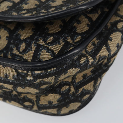 Christian Dior Vintage Trotter Shoulder Bag Canvas, NAVY, CANVAS, Shoulder bag