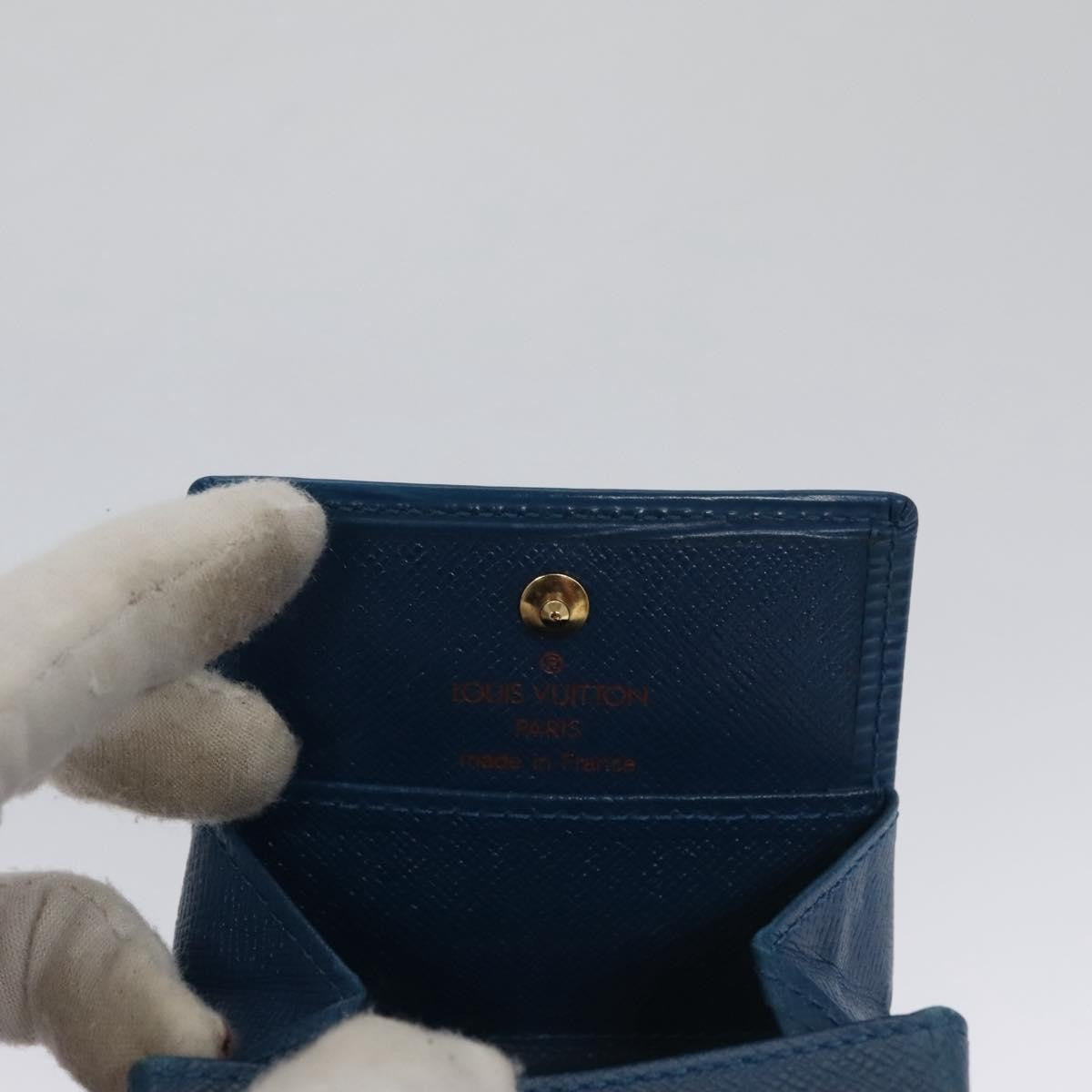 Louis Vuitton Porte Monnaie Boite Epi Leather, BLUE, LEATHER, Wallets
