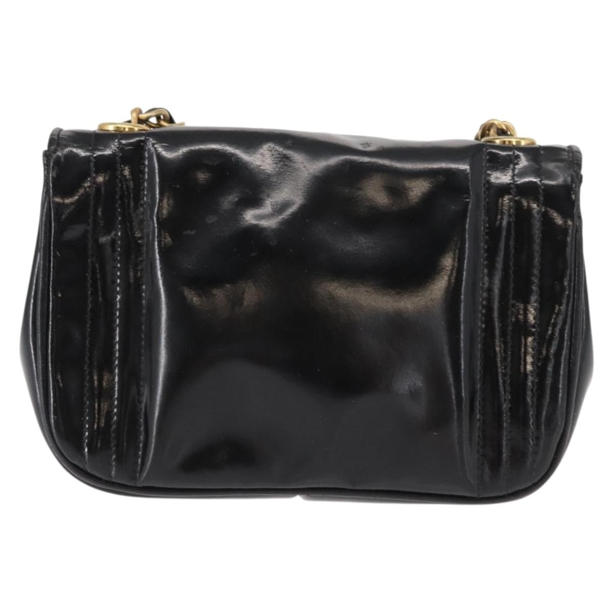 Chanel Vintage CC Stitch Flap Bag Patent, BLACK, PATENT_LEATHER, Shoulder bag