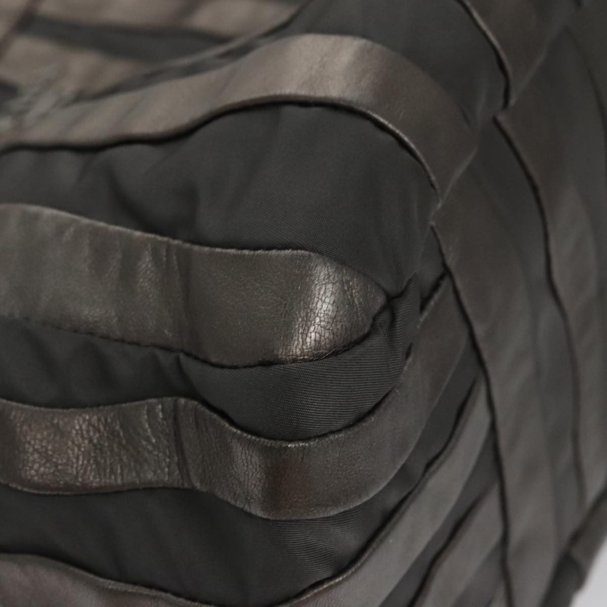 Prada Waves Chain Tote Leather and Tessuto, SILVER, LEATHER, Tote bag