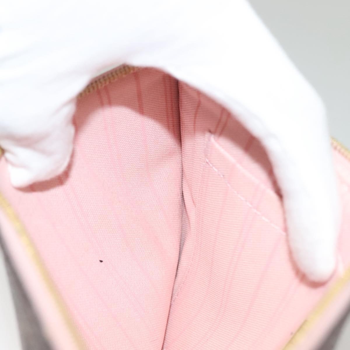 Louis Vuitton Neverfull Pochette Damier, BROWN, CANVAS, Tote bag