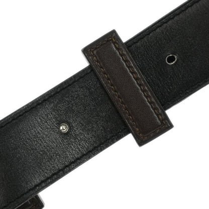 Hermes Constance Reversible Belt Leather, BROWN, LEATHER, Belts