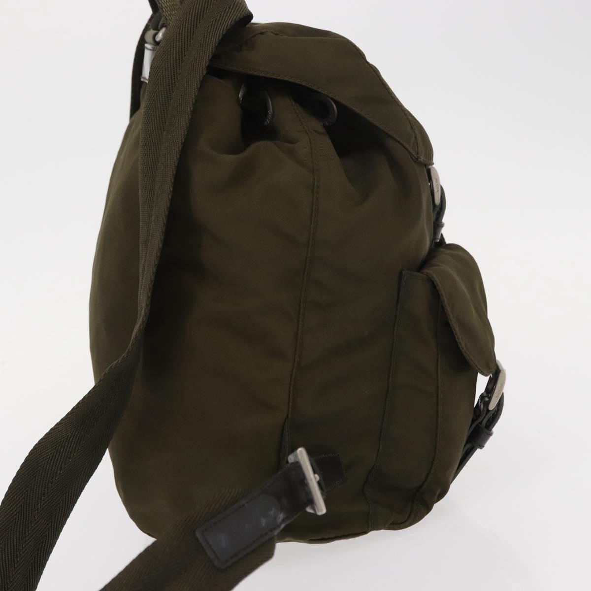 Prada Double Front Pocket Backpack Tessuto, KHAKI, NYLON, Backpack