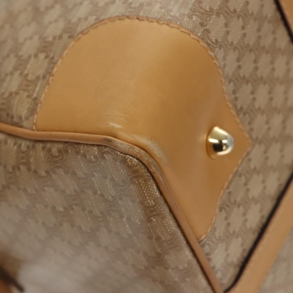 Celine Vintage Duffle Bag Macadam Coated Canvas, BROWN, CANVAS, Travel bag