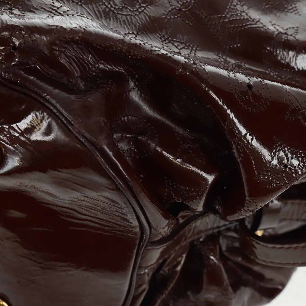 Louis Vuitton L Hobo Surya Leather, BROWN, PATENT_LEATHER, Tote bag