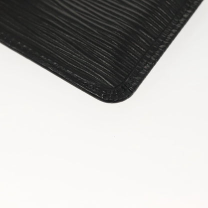 Louis Vuitton Pochette Clés Epi, BLACK, LEATHER, Wallets
