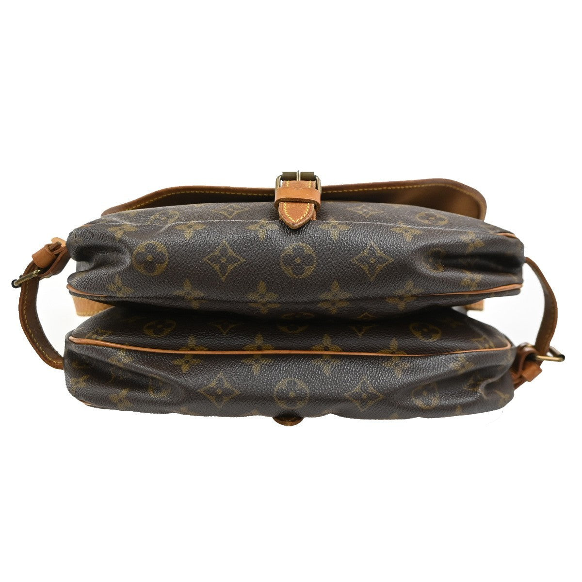 Louis Vuitton Saumur Handbag Monogram Canvas, Brown, Canvas, Shoulder Bag