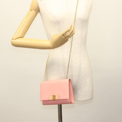 Salvatore Ferragamo Ginny Crossbody Bag Leather, PINK, LEATHER, Shoulder bag
