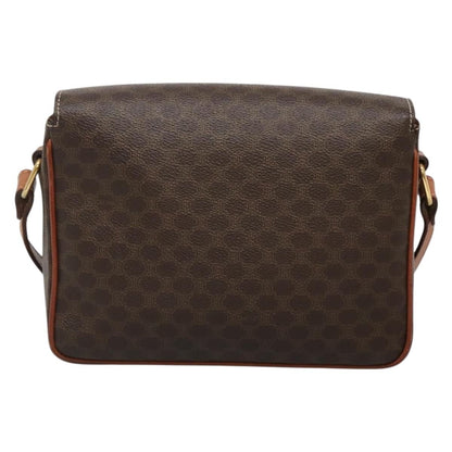 Celine Vintage Macadam Shoulder Bag Canvas, BROWN, CANVAS, Shoulder bag
