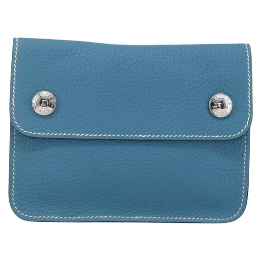 Hermes Pochette Green Waist Bag Leather, Blue, Leather, Shoulder Bag