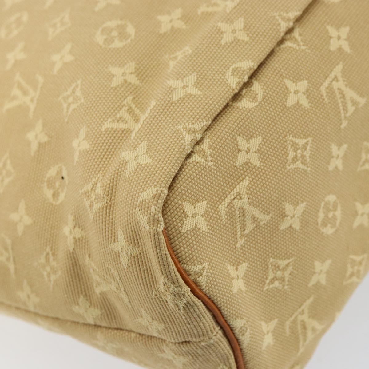 Louis Vuitton Lucille Handbag Mini Lin, BEIGE, CANVAS, Tote bag