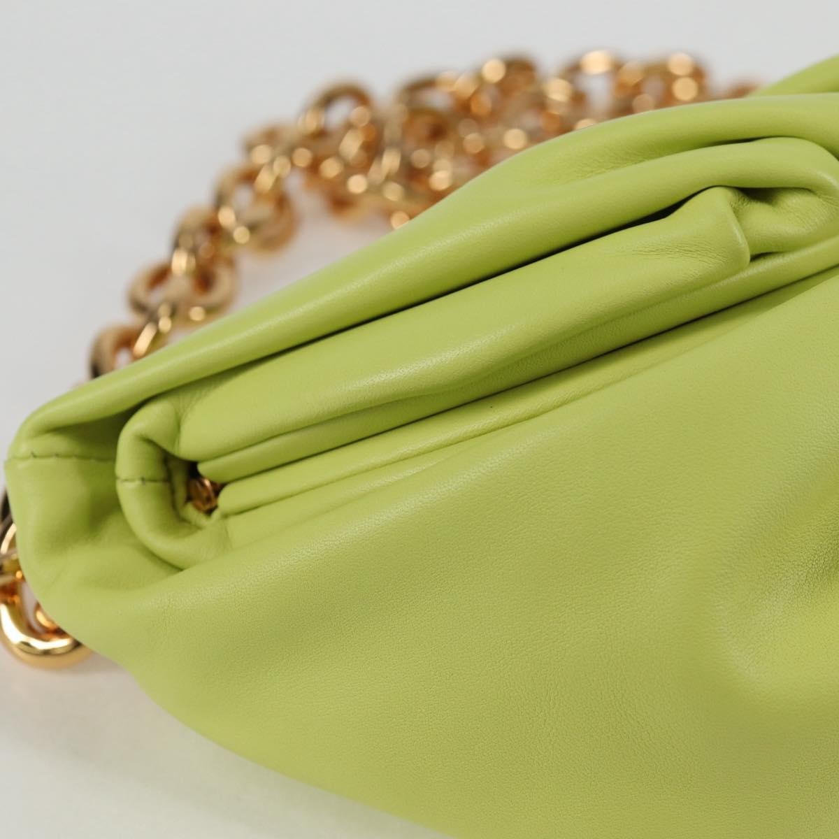 Bottega Veneta The Chain Pouch Leather, GREEN, LEATHER, Clutche & pouche