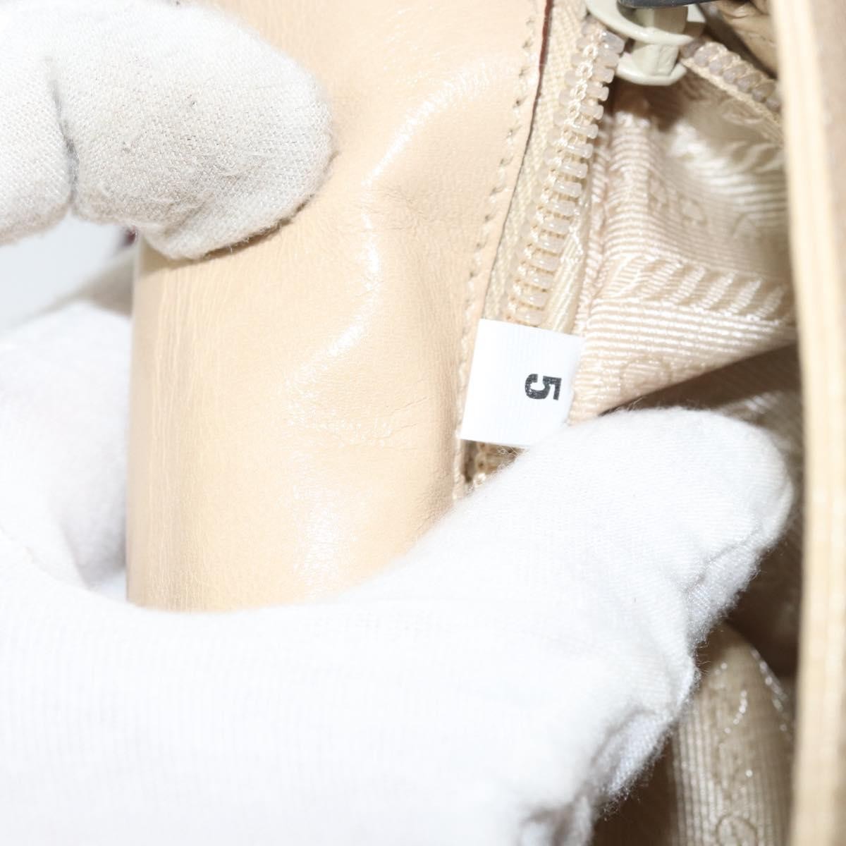 Prada Flap Shoulder Bag Leather, BEIGE, LEATHER, Shoulder bag