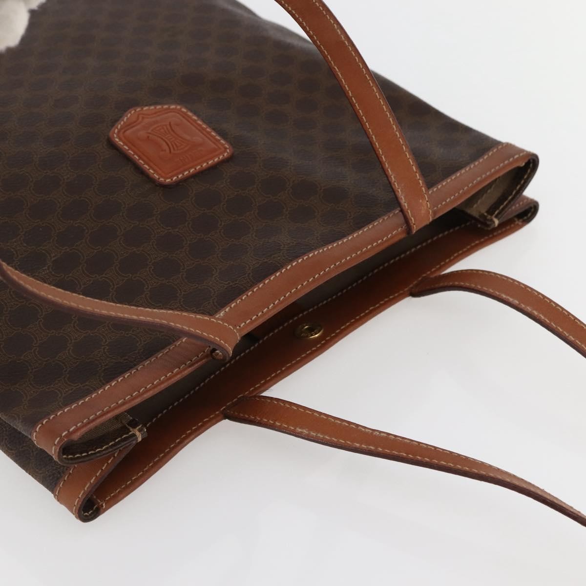 Celine Vintage Macadam Tote bag Canvas, BROWN, CANVAS, Tote bag