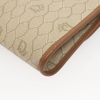 Christian Dior Vintage Honeycomb chain Canvas, BEIGE, CANVAS, Shoulder bag