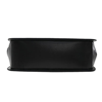 Salvatore Ferragamo Gancini Shoulder Bag Leather, BLACK, LEATHER, Shoulder bag