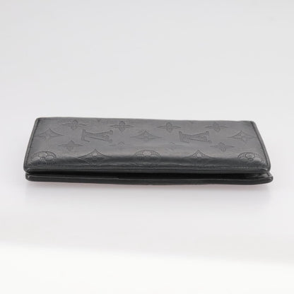 Louis Vuitton Brazza Long Bifold wallet Monogram shadow, BLACK, LEATHER, Wallets