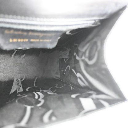 Salvatore Ferragamo Vala Handbag Leather, BLACK, LEATHER, Handbag