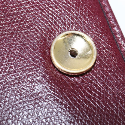 Christian Dior Flap chain Shoulder bag Leather, BURGUNDY, LEATHER, Shoulder bag