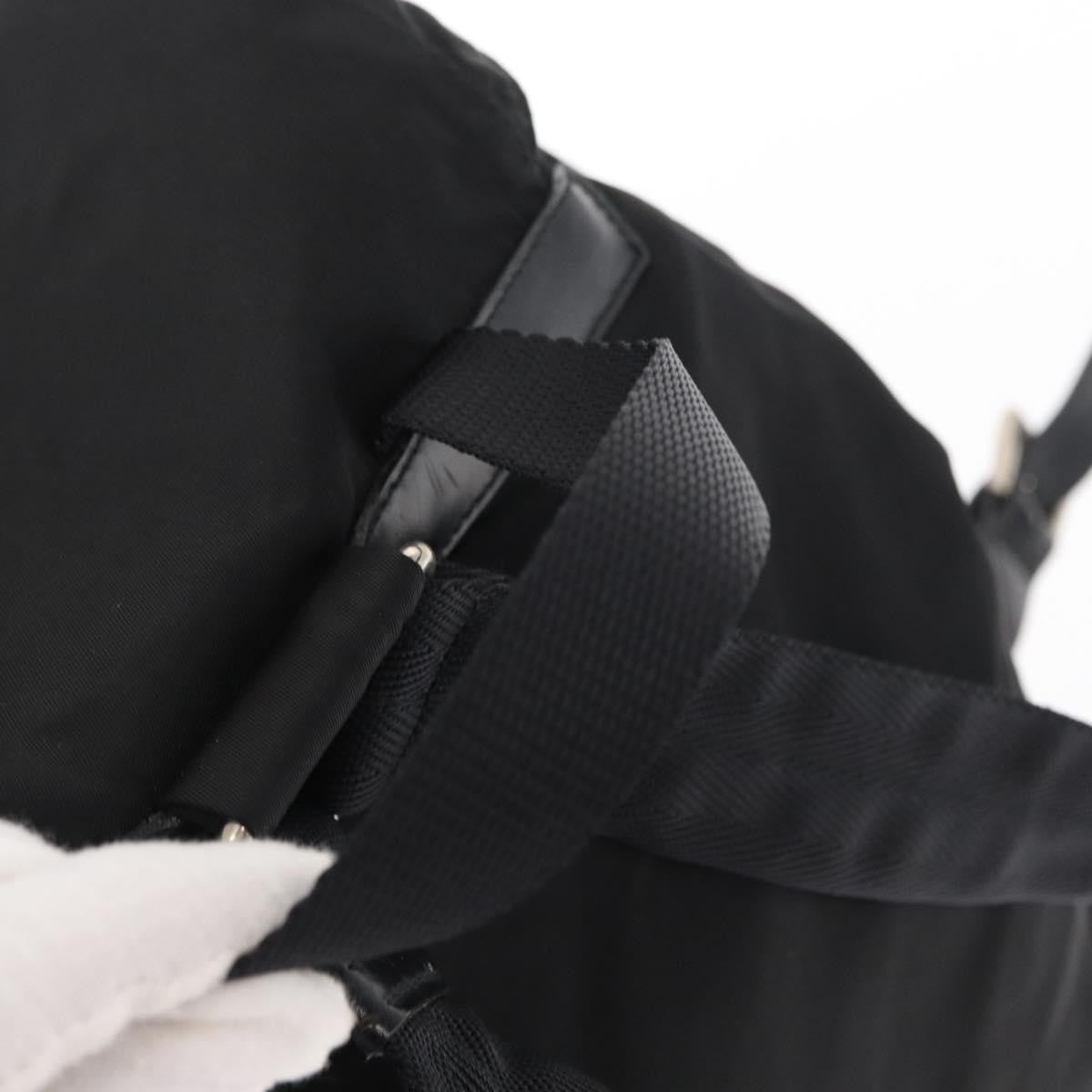 Prada Double Front Pocket Backpack Tessuto, BLACK, NYLON, Backpack