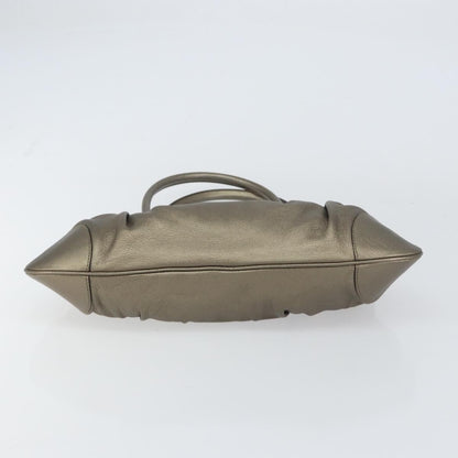 Salvatore Ferragamo Gancini handbag Leather, SILVER, LEATHER, Handbag