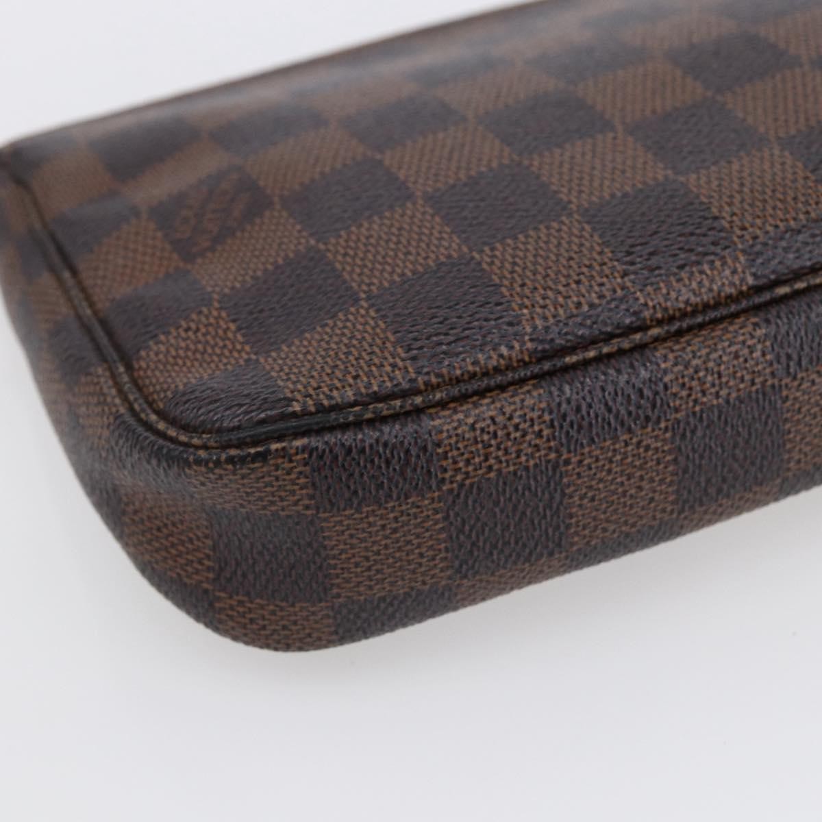 Louis Vuitton Pochette Accessoires Damier, BROWN, CANVAS, Clutche & pouche