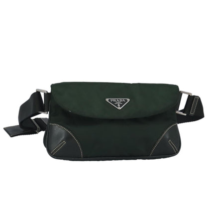 Prada Waist Bag Nylon and leather, KHAKI, NYLON, Shoulder bag