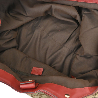 Gucci Sukey Tote GG Canvas with Leather, BROWN, CANVAS, Tote bag