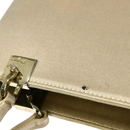Salvatore Ferragamo Vintage Handbag Satin, BEIGE, SATIN, Handbag