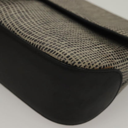 Salvatore Ferragamo Gancini Shoulder Bag Leather, BLACK, LEATHER, Shoulder bag