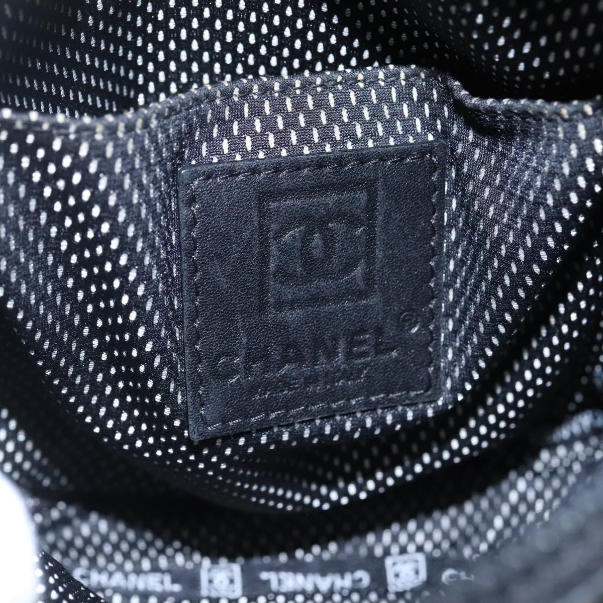 Chanel sports shoulder bag Coco mark, BLACK, CANVAS, Shoulder bag