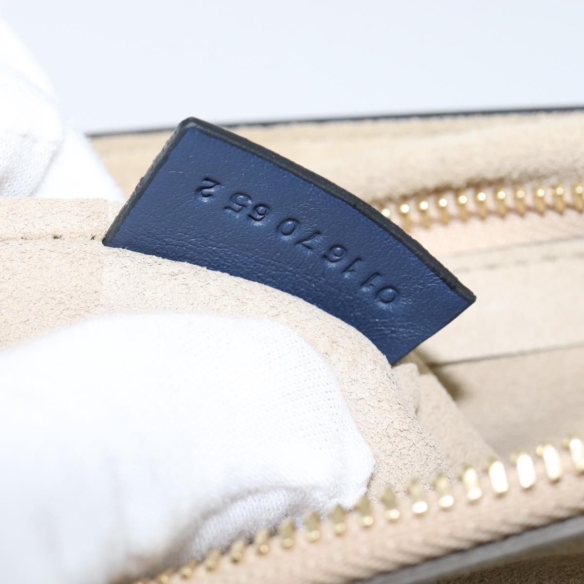 Chloe Faye Shoulder Bag Leather and Suede, NAVY, LEATHER, Shoulder bag