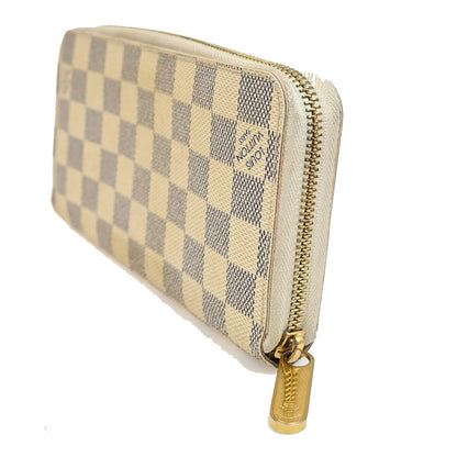 Louis Vuitton Zippy Wallet NM Damier Azur, WHITE, CANVAS, Wallets