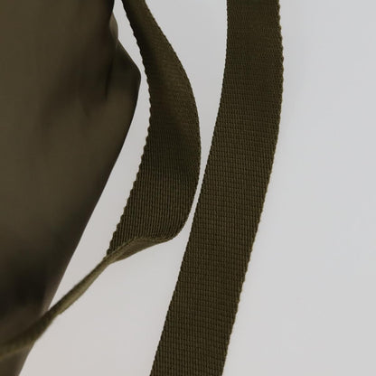 Prada Vela Double Front Pocket Backpack Tessuto with Saffiano Leather, KHAKI, NYLON, Backpack