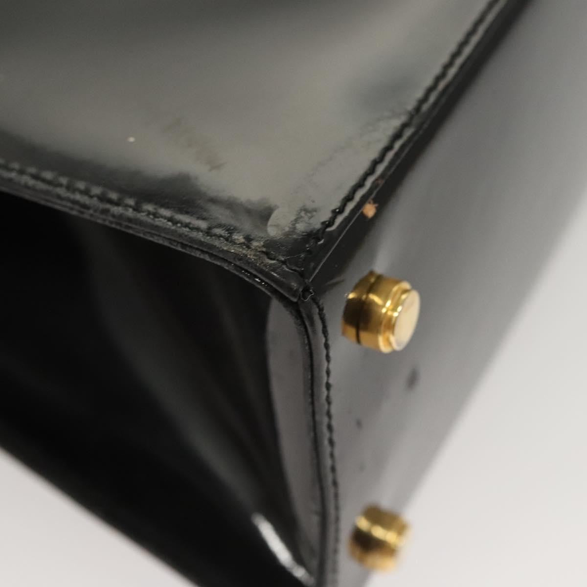 Salvatore Ferragamo Vintage Handbag Patent leather, BLACK, LEATHER, Handbag