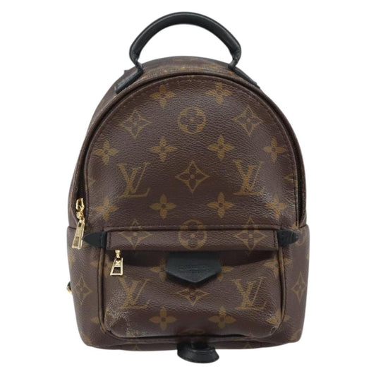 Louis Vuitton Palm Springs Backpack Monogram Canvas, BROWN, CANVAS, Backpack