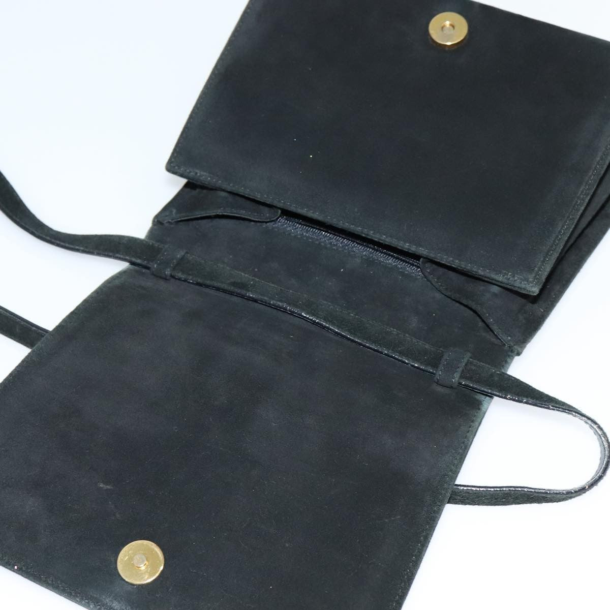 Salvatore Ferragamo Vala Shoulder Bag Suede, BLACK, SUEDE, Shoulder bag