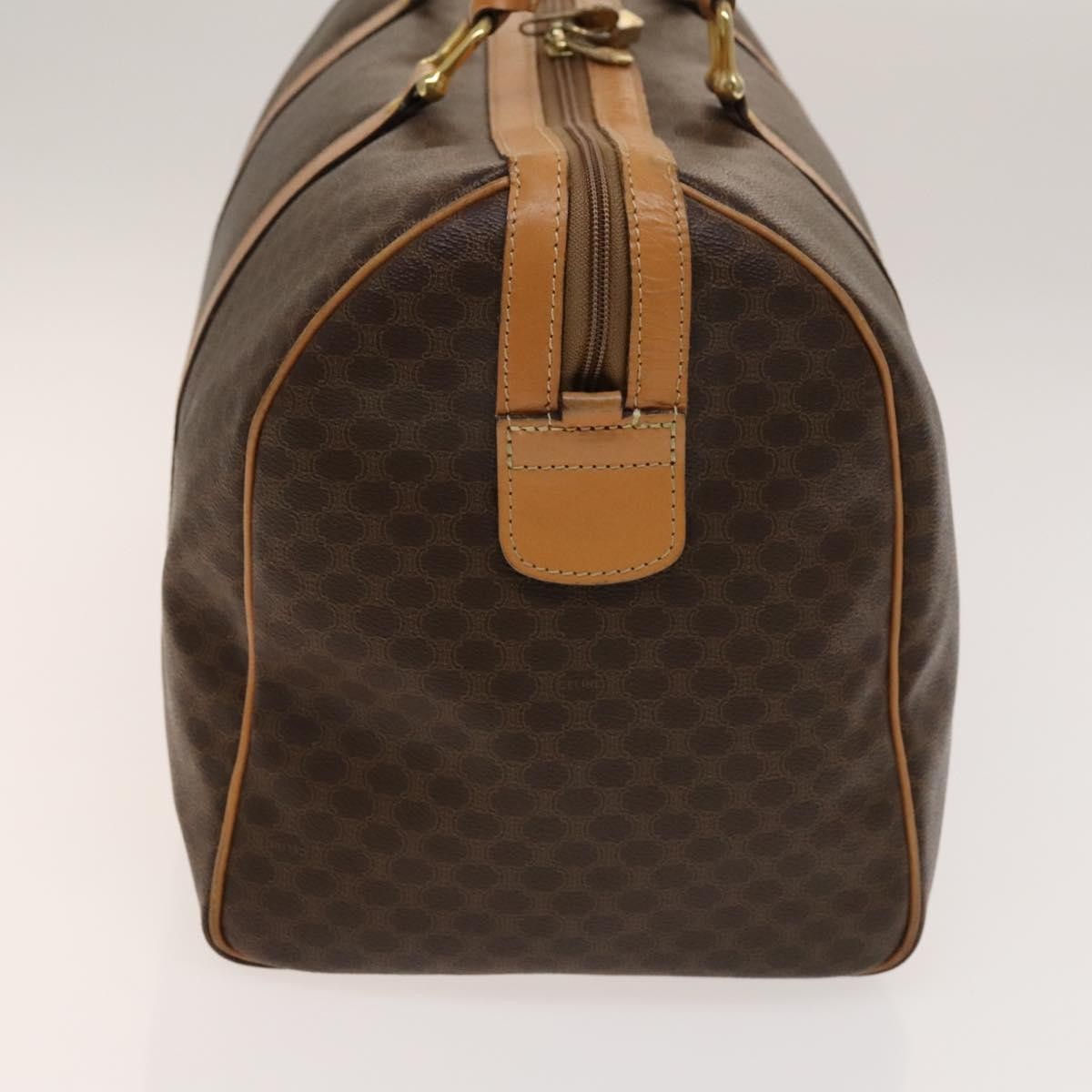 Celine Macadam Handbag Macadam with leather, BROWN, CANVAS, Handbag