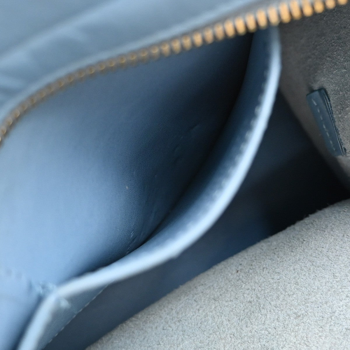 Saint Laurent Classic Y Cabas Leather, BLUE, LEATHER, Tote bag