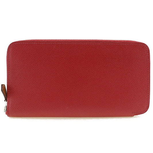 Hermes Azap Zip Around Wallet Epsom, RED, LEATHER, Wallets